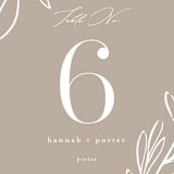 "Mystique" - Table Numbers in Linen by Ashley Rosenbaum - Detail
