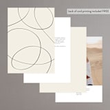 "Elegant Type" - Table Numbers in Cream by Louise Kay - Back of Card Options