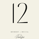 "Elegant Type" - Table Numbers in Cream by Louise Kay - Detail