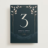 "Deco Garden" - Table Numbers in Dusk by GeekInk Design - Front