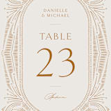 "Timeless" - Table Numbers in Terracotta by Jen Owens - Detail