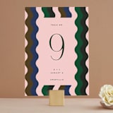 "modern tropics" - Table Numbers in Blush by Baumbirdy - Front