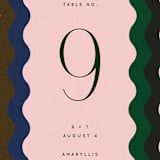 "modern tropics" - Table Numbers in Blush by Baumbirdy - Detail