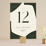 "Warner" - Table Numbers in Emerald by Carrie ONeal - Front