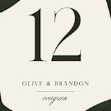 "Warner" - Table Numbers in Emerald by Carrie ONeal - Detail