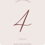 "Around" - Table Numbers in Cloud by Kaydi Bishop - Detail