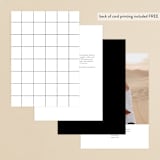 "Split Line" - Table Numbers in Black Tie by Amy Payne - Back of Card Options