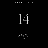 "Modern Type" - Table Numbers in Moon by Heather Cairl - Detail