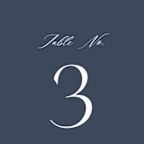 "Cascading Floral" - Table Numbers in Lagoon by Corinne Malesic - Detail