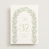 "Floral Arch" - Table Numbers in Greenery by Phrosné Barwood - Front