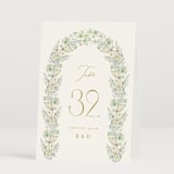 "Floral Arch" - Table Numbers in Greenery by Phrosné Barwood - Folded