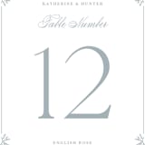 "Modern Crest" - Table Numbers in Sea by Kristen Smith - Detail