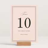 "Story Line" - Table Numbers in Petal by Kimberly FitzSimons - Displayed (stand not included)