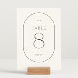 "Picture Perfect" - Table Numbers in Opal by Jennifer Postorino - Displayed (stand not included)