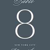 "Regal" - Table Numbers in Marine by Lauren Chism - Detail