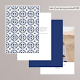 "watercolor tile" - Table Numbers in Cobalt by Katharine Watson - Back of Card Options