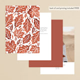 "Watercolor Fallen Leaves" - Table Numbers in Copper by Katharine Watson - Back of Card Options