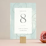 "Blue Jean Baby" - Table Numbers in Ocean by Chelsea Petaja - Front