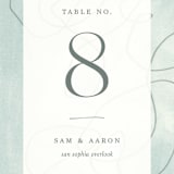 "Blue Jean Baby" - Table Numbers in Ocean by Chelsea Petaja - Detail