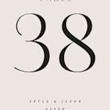 "Mountains" - Table Numbers in Ivory by Angela Thompson - Detail