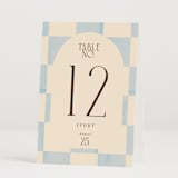 "Checker Wash" - Table Numbers in Ivory by Baumbirdy - Folded