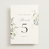 "Fleur" - Table Numbers in Lily by Everett Paper Goods - Front
