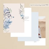 "Wildflower Wreath" - Table Numbers in Sky by Grace Kreinbrink - Back of Card Options