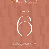 "Echo" - Table Numbers in Rust by Jennifer Wick - Detail