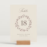 "Delicate monogram" - Table Numbers in Ecru by Hooray Creative - Displayed (stand not included)