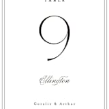 "Arcadia" - Table Numbers in Noir by Olivia Raufman - Detail