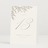 "Romantic Wreath" - Table Numbers in Chantilly by Wildfield Paper Co - Folded