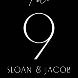 "Perfect Balance" - Table Numbers in Onyx by Lauren Chism - Detail