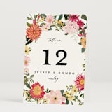 "Forest Flowers" - Table Numbers in Tropical by Susan Moyal - Folded