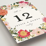 "Forest Flowers" - Table Numbers in Tropical by Susan Moyal - Detail