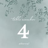 "Cascading Vine" - Table Numbers in Mist by Design Lotus - Detail
