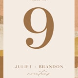 "Rustic Union" - Table Numbers in Sunset by Michelle Taylor - Detail