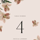 "Halcyon" - Table Numbers in Dove by Olivia Kanaley Inman - Detail