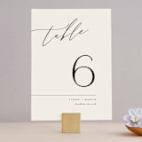 "Violet " - Table Numbers in Linen by Kelly Schmidt - Front