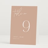 "Overlap" - Table Numbers in Terracotta by Kelly Schmidt - Folded