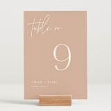 "Overlap" - Table Numbers in Terracotta by Kelly Schmidt - Displayed (stand not included)