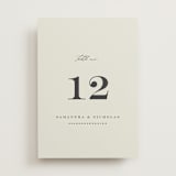 "Softly Swept" - Table Numbers in Ivory by Carolyn Nicks - Front