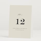 "Softly Swept" - Table Numbers in Ivory by Carolyn Nicks - Folded