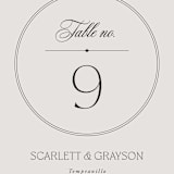 "Capsule" - Table Numbers in Stone by Everett Paper Goods - Detail