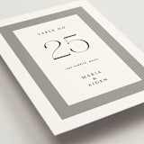 "Portrait" - Table Numbers in Platinum by Heather Schertzer - Detail