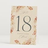 "Falling Foliage" - Table Numbers in Stone by Robert and Stella - Folded