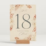 "Falling Foliage" - Table Numbers in Stone by Robert and Stella - Displayed (stand not included)