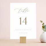 "Napa" - Table Numbers in Golden by Kelly Schmidt - Front