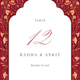 "Jaipur" - Table Numbers in Ruby by Mansi Verma - Detail
