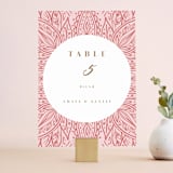 "AMAYA" - Table Numbers in Blush by Kanika Mathur - Front