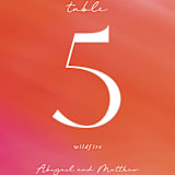 "Flamenco" - Table Numbers in Hibiscus by Catherine Culvenor - Detail